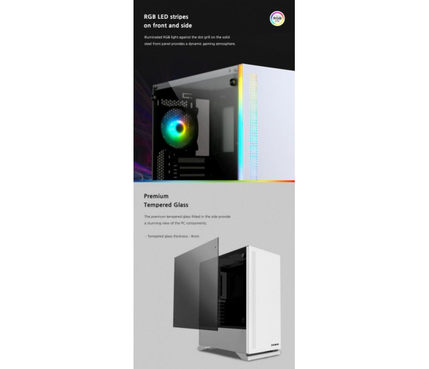 Zalman S5 RGB Biała - 668125 - zdjęcie 6